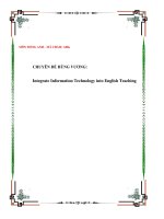 (Sáng kiến kinh nghiệm) integrate information technology into english teaching 