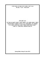 (Sáng kiến kinh nghiệm) sử dụng kiến thức liên môn, câu hỏi thực tiễn nhằm phát triển năng lực tìm hiểu tự nhiên của học sinh qua bài  phân bón hóa học lớp 11 chương trình chuẩn 