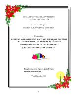 (Sáng kiến kinh nghiệm) vận dụng một số phương pháp và kĩ thuật dạy học tích cực trong giờ học tác phẩm tự sự dân gian theo định hướng phát triển năng lực ( chương trình ngữ văn 10 