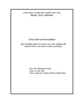 (Sáng kiến kinh nghiệm) một số biện pháp về công tác chủ nhiệm lớp nhằm nâng cao chất lượng giáo dục 