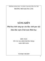 (Sáng kiến kinh nghiệm) phát huy tính sáng tạo của học sinh qua việc khai thác một số bài toán hình học 