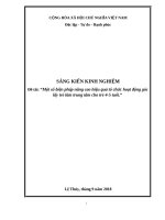 (Sáng kiến kinh nghiệm) một số biện pháp nâng cao hiệu quả tổ chức hoạt động góc lấy trẻ làm trung tâm cho trẻ 4 5 tuổi ” 