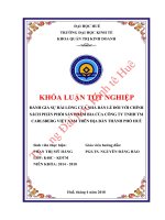 Khóa luận tốt nghiệp Quản trị kinh doanh: Đánh giá sự hài lòng của nhà bán lẻ đối với chính sách phân phối sản phẩm bia của Công ty TNHH TM Carlsberg Việt Nam trên địa bàn Thành