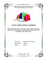 (Sáng kiến kinh nghiệm) đổi mới hình thức tổ chức hoạt động thể dục thể thao ngoại khoá nhằm phát triển thể lực cho học sinh tiểu học 