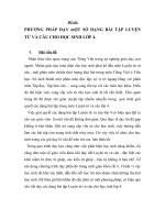 (Sáng kiến kinh nghiệm) phương pháp dạy một số dạng bài tập luyện từ và câu cho học sinh lớp 4  