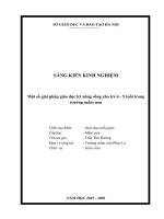 (Sáng kiến kinh nghiệm) một số giải pháp giáo dục kỹ năng sống cho trẻ 4   5 tuổi trong trường mầm non 