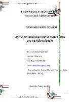 (Sáng kiến kinh nghiệm) một số biện pháp giáo dục vệ sinh cá nhân cho trẻ mẫu giáo nhỡ 