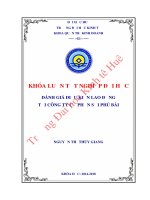 Khóa luận tốt nghiệp Quản trị kinh doanh: Đánh giá điều kiện lao động tại Công ty cổ phần Sợi Phú Bài