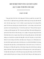 (Sáng kiến kinh nghiệm) một số biện pháp nâng cao chất lượng dạy và học ở trường tiểu học 