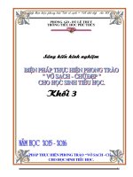 (Sáng kiến kinh nghiệm) biện pháp thực hiện phong trào vở sạch chữ đẹp cho học sinh tiểu học 