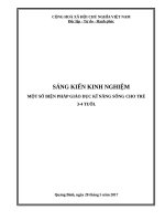 (Sáng kiến kinh nghiệm) một số biện pháp giáo dục kỹ năng sống cho trẻ 3 – 4 tuổi001 