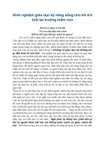 (Sáng kiến kinh nghiệm) kinh nghiệm giáo dục kỹ năng sống cho trẻ 4 5 tuổi tại trường mầm non 