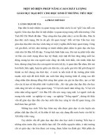 (Sáng kiến kinh nghiệm) một số biện pháp nâng cao chất lượng giáo dục đạo đức ở trường tiểu học 