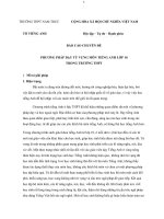 (Sáng kiến kinh nghiệm) chuyên đề phương pháp dạy từ vựng môn tiếng anh lớp 10 trong trường thpt 
