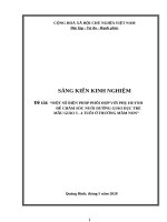 (Sáng kiến kinh nghiệm) một số biện pháp phối hợp với phụ huynh để chăm sóc nuôi dưỡng giáo dục trẻ mẫu giáo 3   4 tuổi ở trường mầm non” năm học 2019 2020 