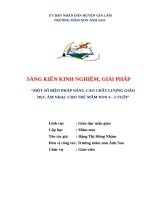 (Sáng kiến kinh nghiệm) một số biện pháp nâng cao chất lượng giáo dục âm nhạc cho trẻ mầm non 4   5 tuổi 