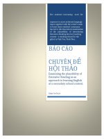(Sáng kiến kinh nghiệm) examining the plausibility of extensive reading as an approach to learning english at a secondary school context 