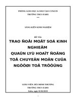 (Sáng kiến kinh nghiệm) quản lý hoạt động tổ chuyên môn của người tổ trưởng 