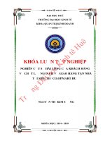 Khóa luận tốt nghiệp Quản trị kinh doanh: Nghiên cứu sự hài lòng của khách hàng về chất lượng dịch vụ giao hàng tận nhà tại siêu thị Co.opmart Huế