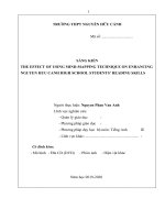(Sáng kiến kinh nghiệm) the effect of using mind mapping technique on enhancing nguyen huu canh high school students’reading skills 