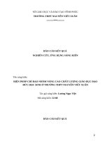 (Sáng kiến kinh nghiệm) biện pháp chỉ đạo nhằm nâng cao chất lượng giáo dục đạo đức học sinh ở tr ường THPT nguyễn viết xuân 