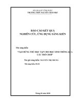 (Sáng kiến kinh nghiệm) tạo hứng thú học tập cho học sinh thông qua các trò chơi 