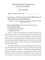 (Sáng kiến kinh nghiệm) tổ chức dạy học trải nghiệm sáng tạo trong trường trung học phổ thông 