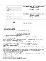 De thi hoc ki I ngu Van 7