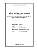 (Sáng kiến kinh nghiệm) rèn kĩ năng cảm thụ văn xuôi việt nam hiện đại trong chương trình ngữ văn 12 