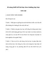 (Sáng kiến kinh nghiệm) kĩ năng thiết kế bài học theo hướng dạy học tích cực 