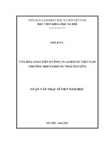 VĂN hóa GIAO TIẾP ở CÔNG TY SAMSUNG VIỆT NAM (TRƯỜNG hợp SAMSUNG THÁI NGUYÊN) 