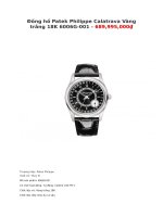 Đồng hồ patek philippe calatrava vàng trắng 18k 6006g 001   689,995,000₫
