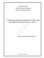 (Đồ án tốt nghiệp) tính toán thiết kế ô tô khách 15 chỗ dựa trên ô tô TOYOTA HIACE 