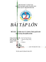 ĐỀ TÀI:   Lý luận của V.I. Lênin về c nhà nước trong chủ nghĩa tư bản