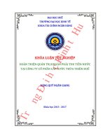 Khóa luận tốt nghiệp Tài chính Ngân hàng: Hoàn thiện quản trị khoản phải thu tiền nước tại Công ty Cổ phần Cấp nước Thừa Thiên Huế