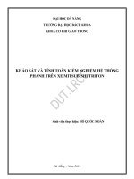 Khảo sát và tính toán kiểm nghiệm hệ thống phanh trên xe ô tô mitsubishi triton 