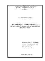 (Sáng kiến kinh nghiệm) giải pháp nâng cao hiệu quả dạy học các bài thực hành chương oxi   lưu huỳnh hóa học lớp 10 