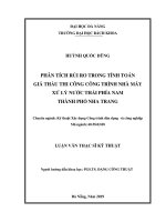 (Luận văn thạc sĩ) phân tích rủi ro trong tính toán giá thầu thi công công trình nhà máy xử lý nước thải phía nam thành phố nha trang 