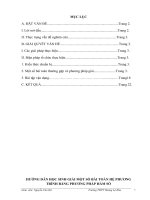 (Sáng kiến kinh nghiệm) hướng dẫn học sinh giải một số bài toán hệ phương trình bằng phương pháp hàm số 