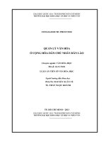Quản lý văn hóa ở cộng hòa dân chủ nhân dân lào 
