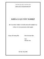 (khóa luận tốt nghiệp) Phát triển văn hóa doanh nghiệp tại Công ty Cổ Phần Giao hàng tiết kiệm