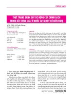 Thực trạng đánh giá tác động của chính sách trong xây dựng luật ở nước ta và một số kiến nghị