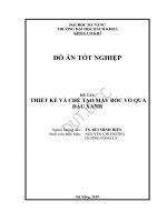 (Đồ án tốt nghiệp) thiết kế và chế tạo máy bóc vỏ quả đậu xanh 