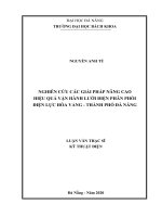(Luận văn thạc sĩ) nghiên cứu các giải pháp nâng cao hiệu quả vận hành lưới điện phân phối điện lực hòa vang – thành phố đà nẵng 