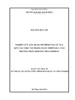 (Luận văn thạc sĩ) nghiên cứu xây dựng mô hình ứng xử của kết cấu chịu tải trọng ngẫu nhiên dựa vào phương pháp kriging metamodels 