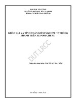 Khảo sát và tính toán kiểm nghiệm hệ thống phanh trên xe PORSCHE 911 