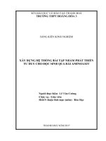 (Sáng kiến kinh nghiệm) xây dựng hệ thống bài tập nhằm phát triển tư duy cho học sinh qua bài aminoaxit 