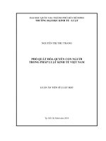 Phổ quát hóa quyền con người trong pháp luật kinh tế việt nam ( luận án (theses)) 