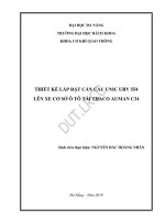 Thiết kế lắp đặt cần cẩu unic urv 554 lên xe cơ sở ô tô tải thaco auman c34 