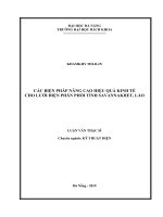 (Luận văn thạc sĩ) các biện pháp nâng cao hiệu quả kinh tế cho lưới điện phân phối tỉnh savannakhet, lào 